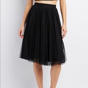 Black Midi Tulle Skirt
